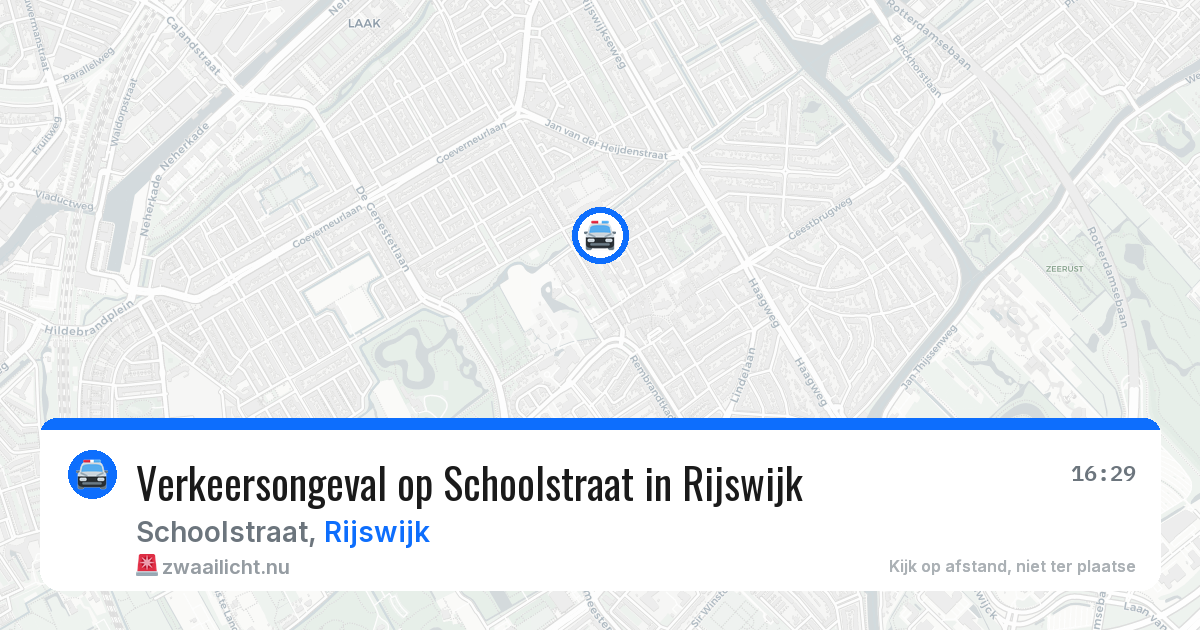 Verkeersongeval op Schoolstraat in Rijswijk — 15 jul 2026