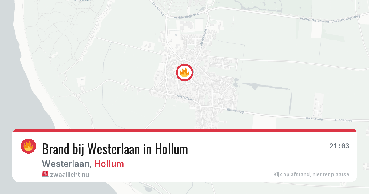 Brand bij Westerlaan in Hollum — 22 mrt 2026