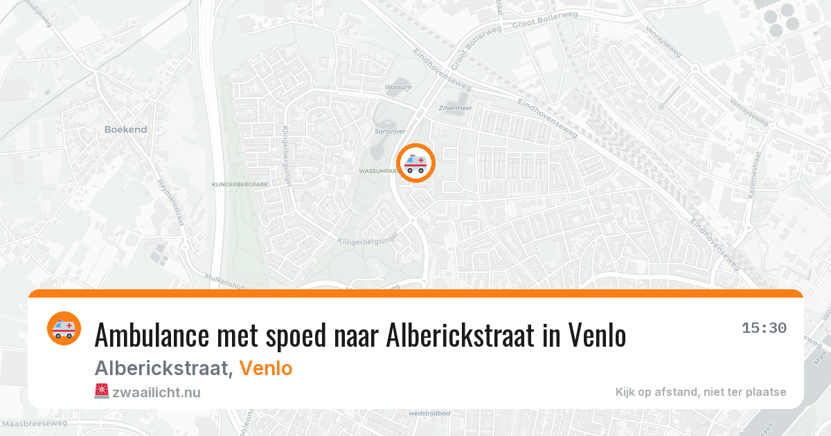 Ambulance met spoed naar Alberickstraat in Venlo — 23 jul 2026