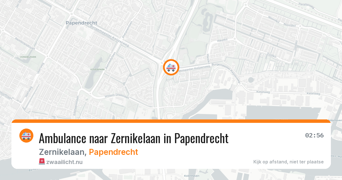 Ambulance naar Zernikelaan in Papendrecht — 15 mrt 2026
