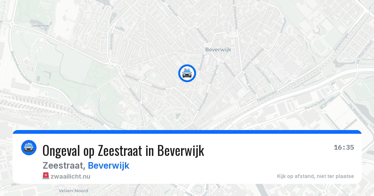 Ongeval op Zeestraat in Beverwijk — 16 jul 2026