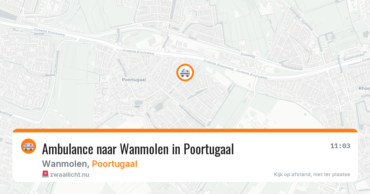 Ambulance naar Wanmolen in Poortugaal — 23 jul 2026