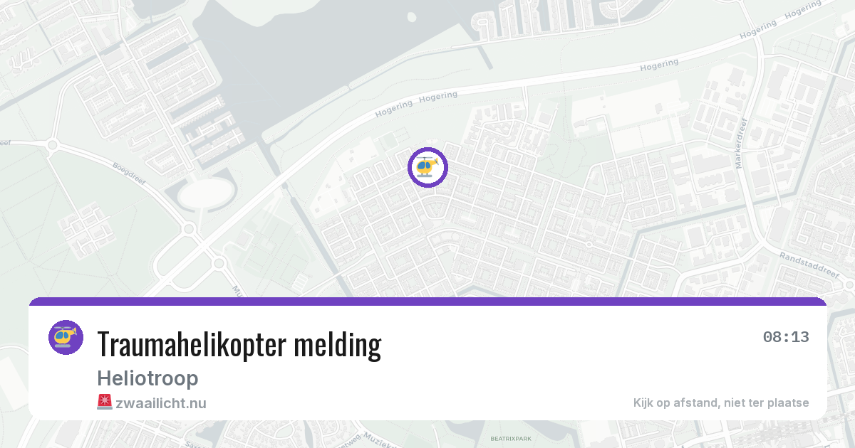 Traumahelikopter melding — 25 jan 2026