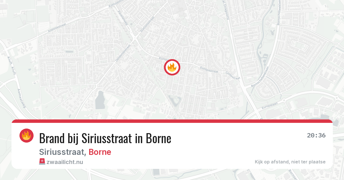 Brand bij Siriusstraat in Borne — 21 jul 2026