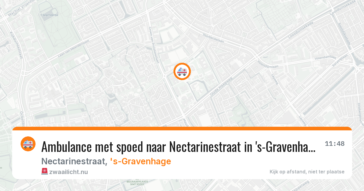 Ambulance met spoed naar Nectarinestraat in 's-Gravenhage — 17 mei 2026