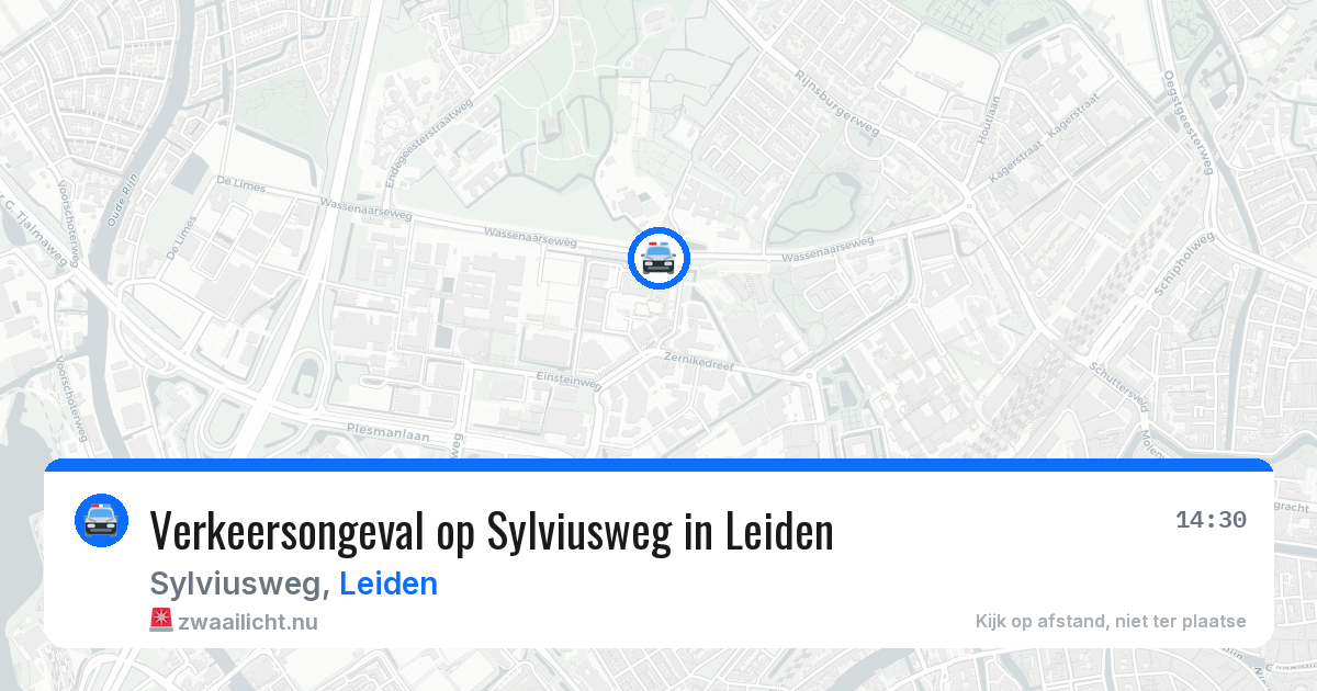 Verkeersongeval op Sylviusweg in Leiden — 2 jun 2026