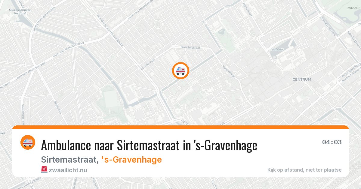 Ambulance naar Sirtemastraat in 's-Gravenhage — 2 jun 2026