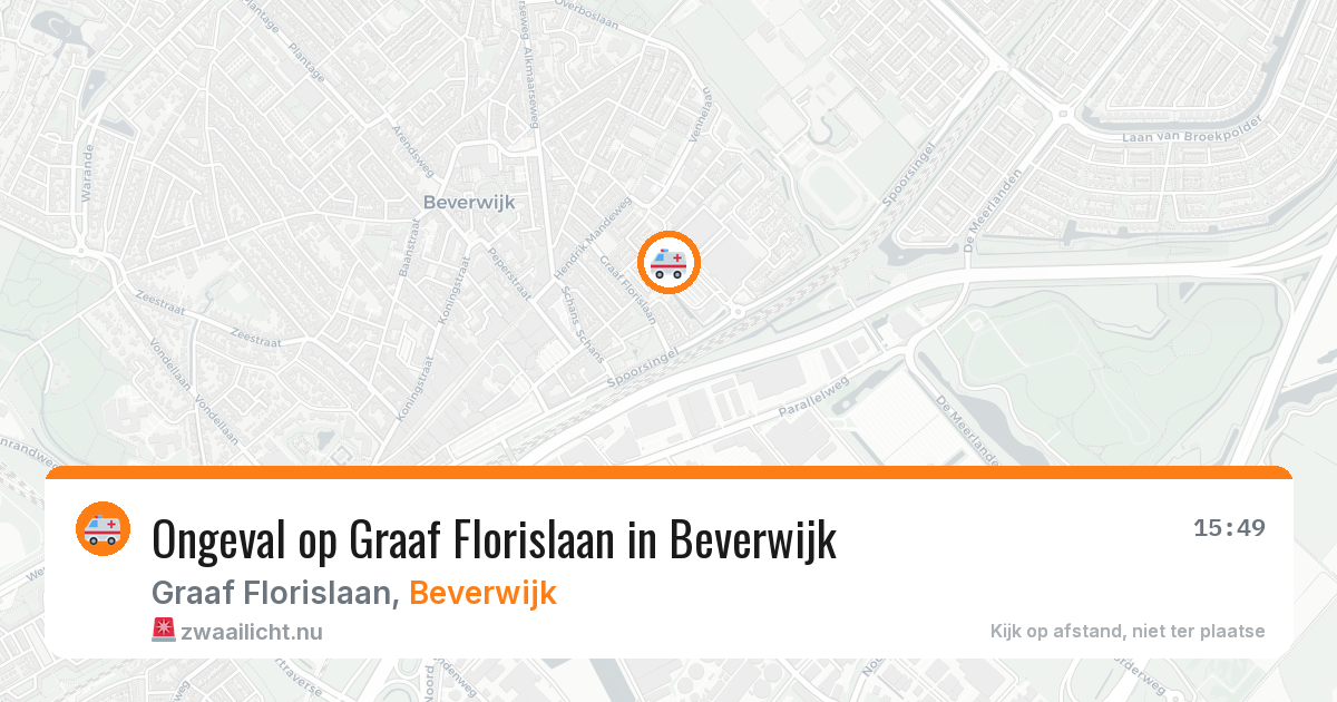 Ongeval op Graaf Florislaan in Beverwijk — 16 jan 2026