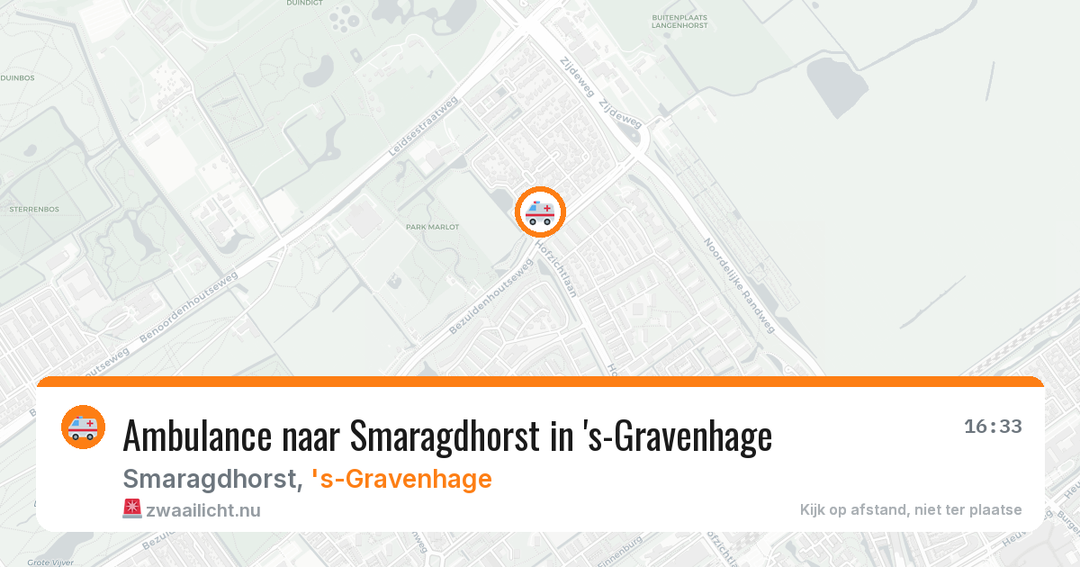 Ambulance naar Smaragdhorst in 's-Gravenhage — 23 jul 2026