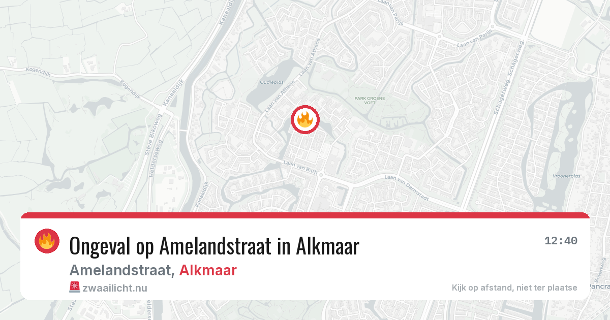 Ongeval op Amelandstraat in Alkmaar — 4 jun 2026