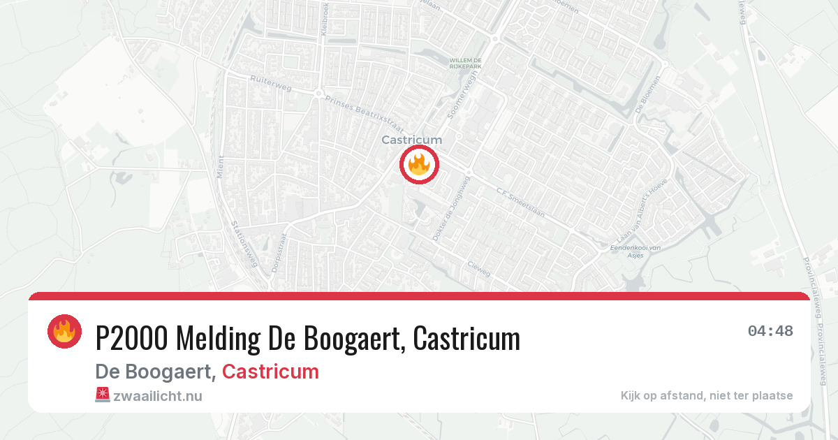 P2000 Melding De Boogaert, Castricum — 11 mei 2026