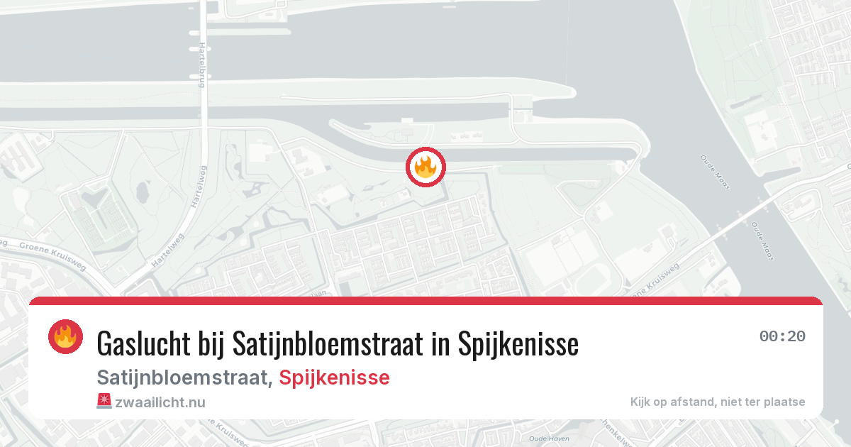 Gaslucht bij Satijnbloemstraat in Spijkenisse — 12 jul 2026