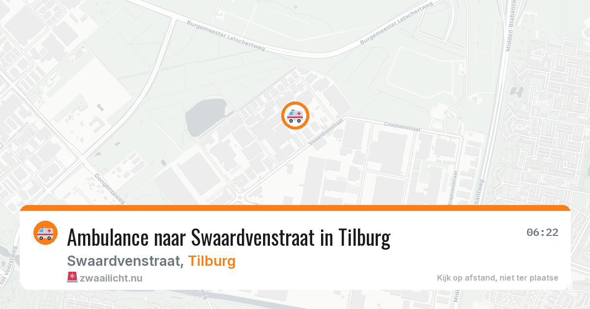 Ambulance naar Swaardvenstraat in Tilburg — 23 mrt 2026