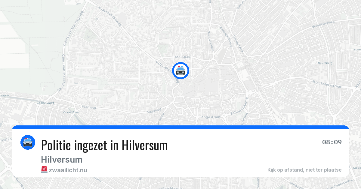 Politie ingezet in Hilversum — 21 jul 2026 | 🚨 Zwaailicht.nu