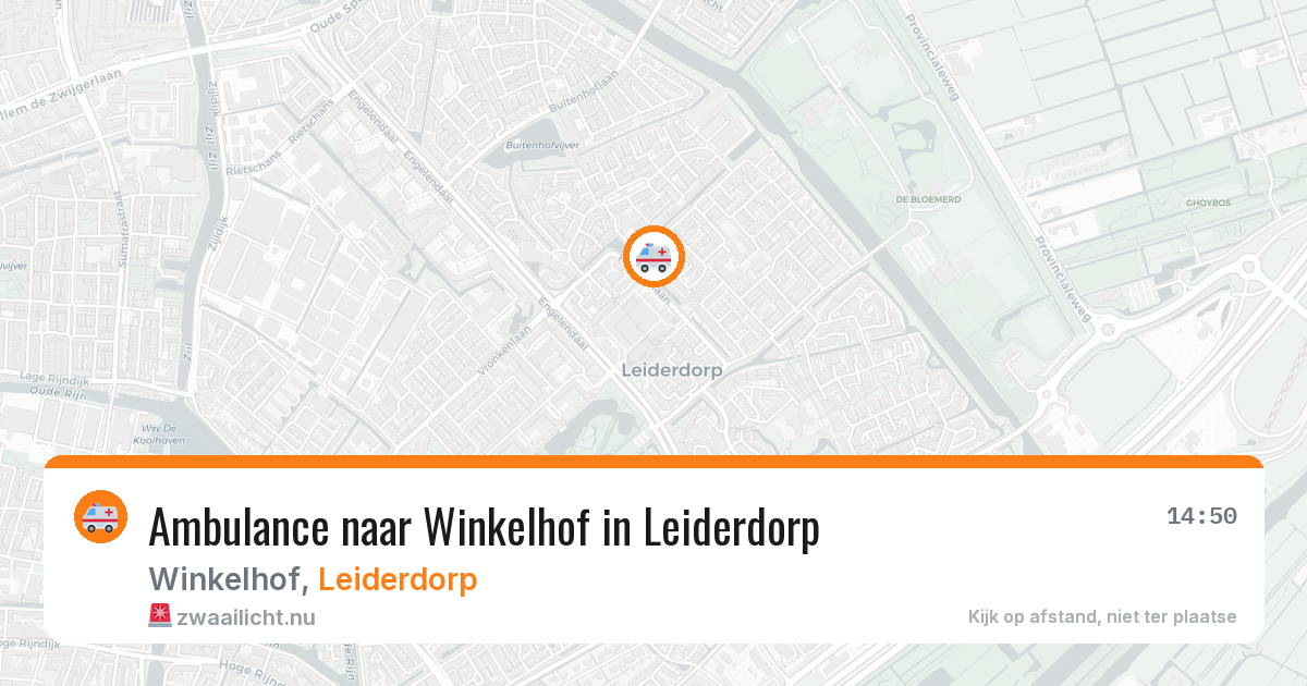 Ambulance naar Winkelhof in Leiderdorp — 14 jul 2026