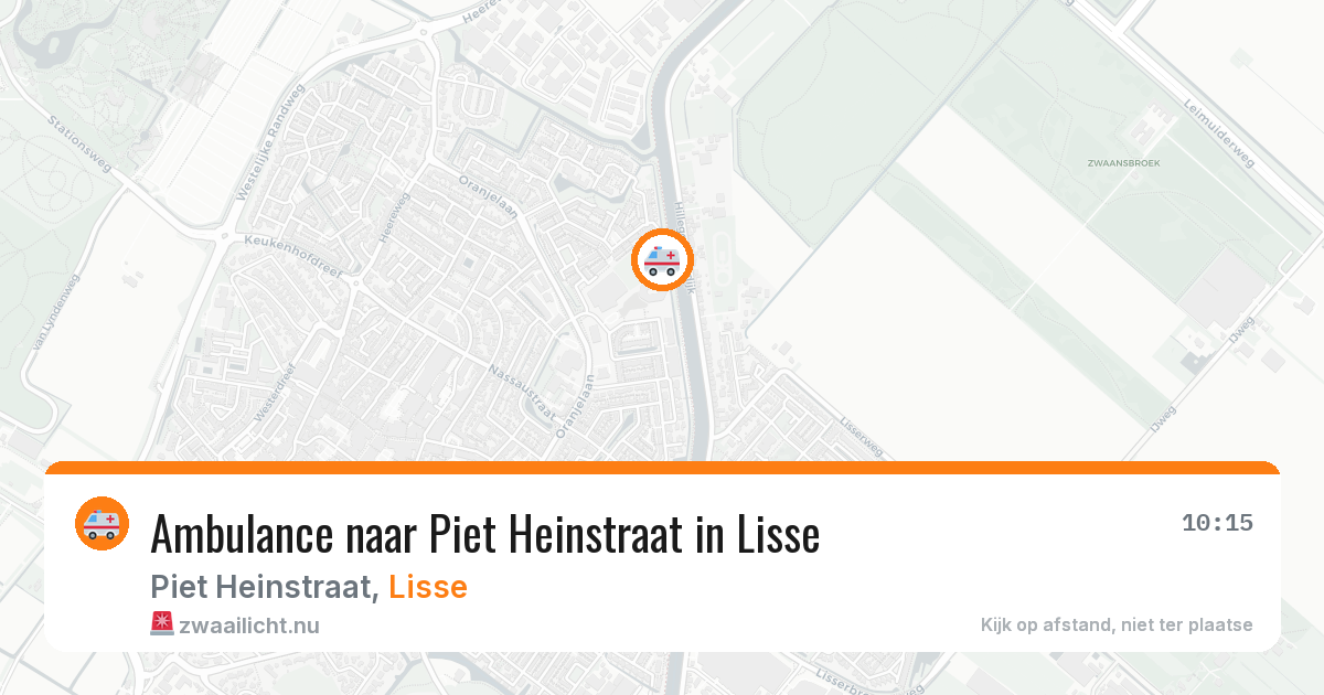 Ambulance naar Piet Heinstraat in Lisse — 9 jul 2026