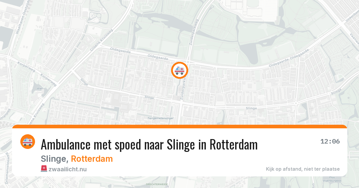 Ambulance met spoed naar Slinge in Rotterdam — 17 jul 2026