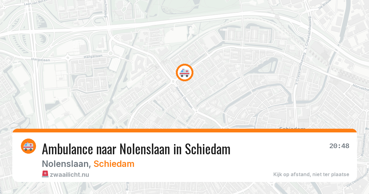 Ambulance naar Nolenslaan in Schiedam — 20 jul 2026
