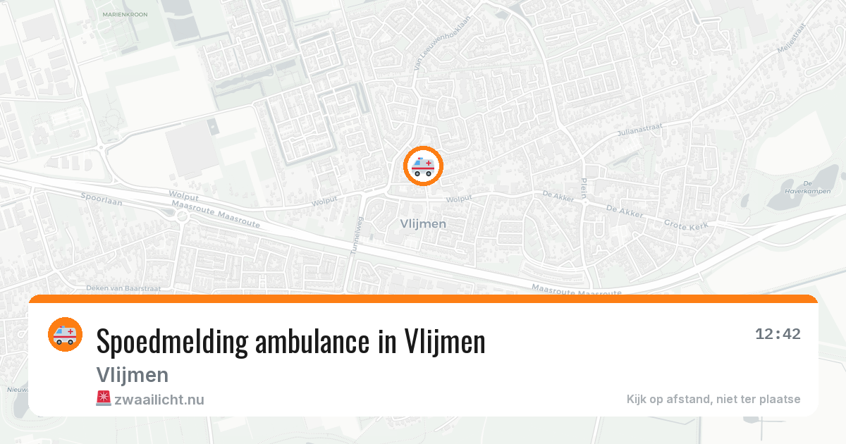 Spoedmelding ambulance in Vlijmen — 11 jul 2026