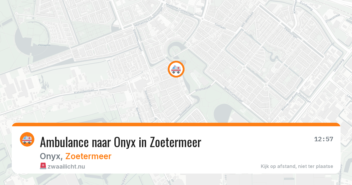 Ambulance naar Onyx in Zoetermeer — 1 jun 2026