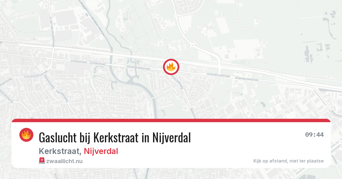 Gaslucht bij Kerkstraat in Nijverdal — 19 mrt 2026