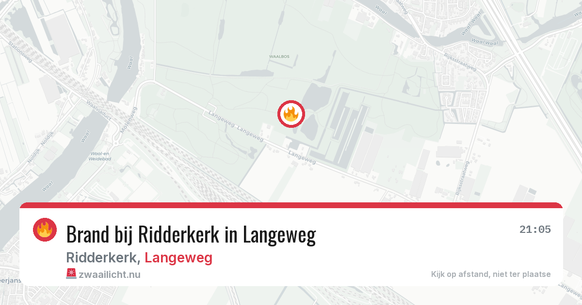 Brand bij Ridderkerk in Langeweg — 13 jul 2026