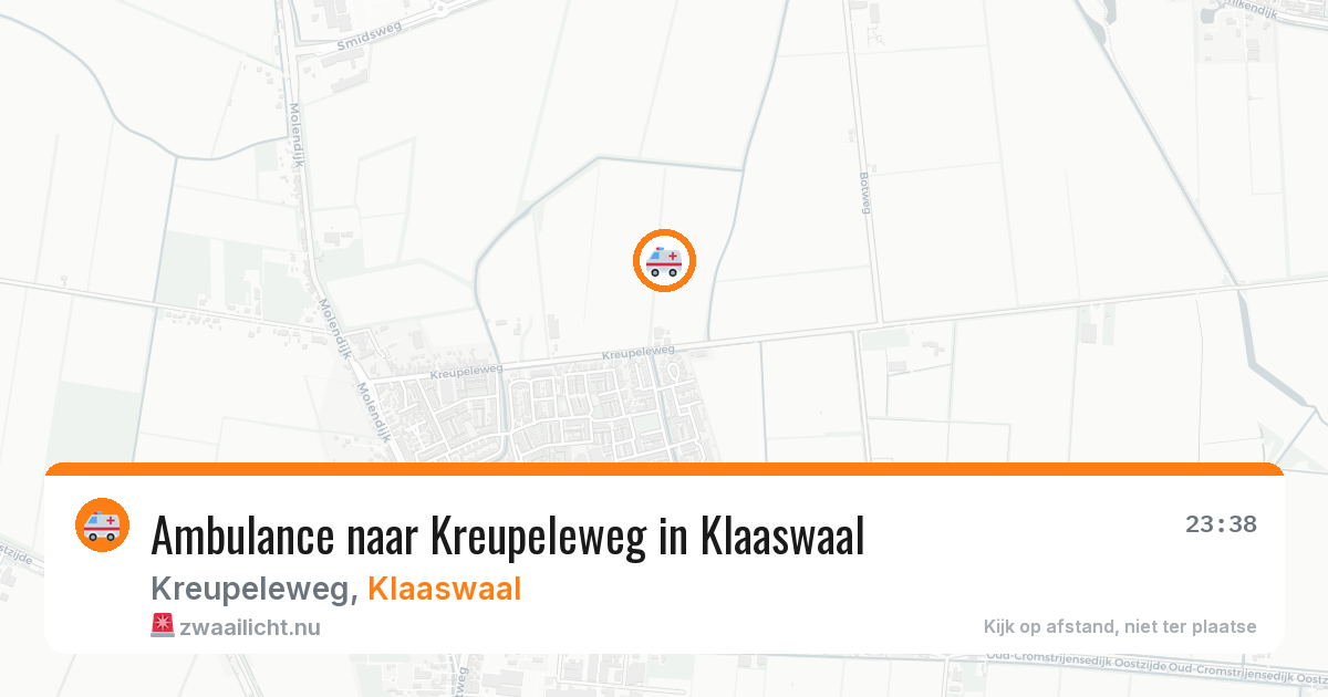 Ambulance naar Kreupeleweg in Klaaswaal — 13 apr 2026