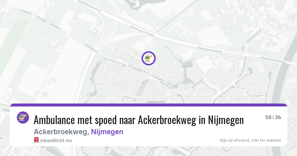 Ambulance met spoed naar Ackerbroekweg in Nijmegen — 26 jul 2026