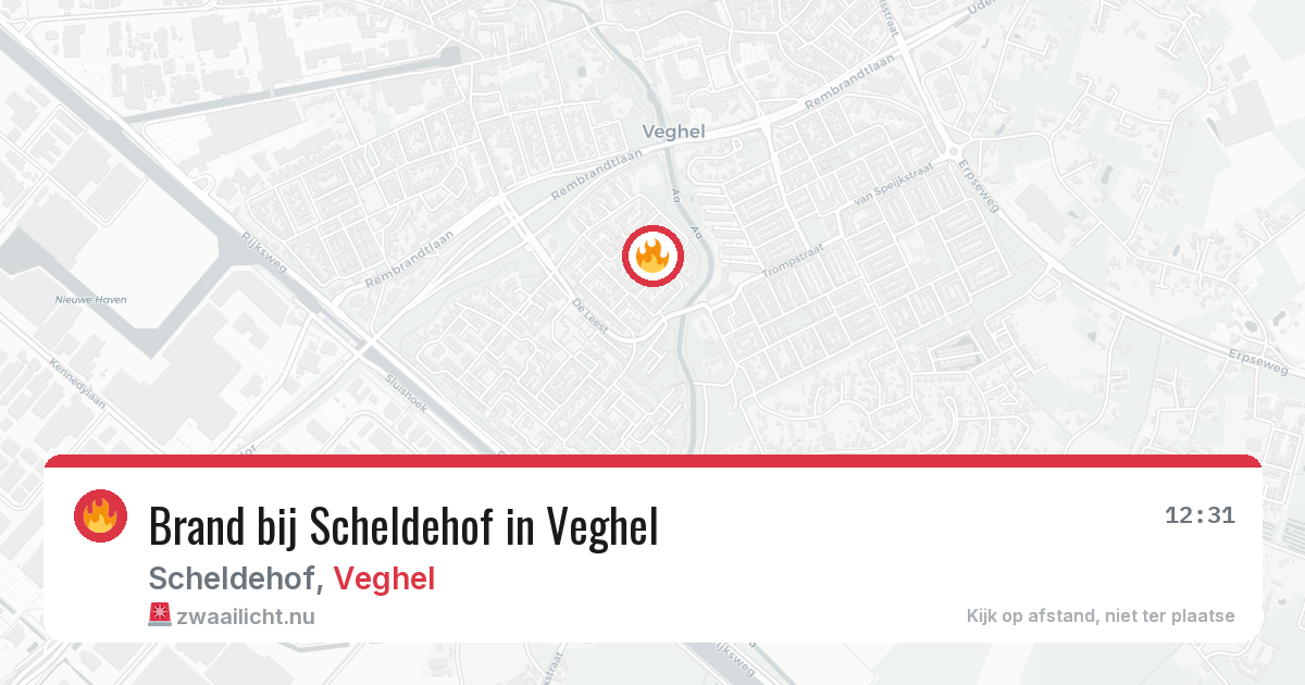 Brand bij Scheldehof in Veghel — 21 jul 2026