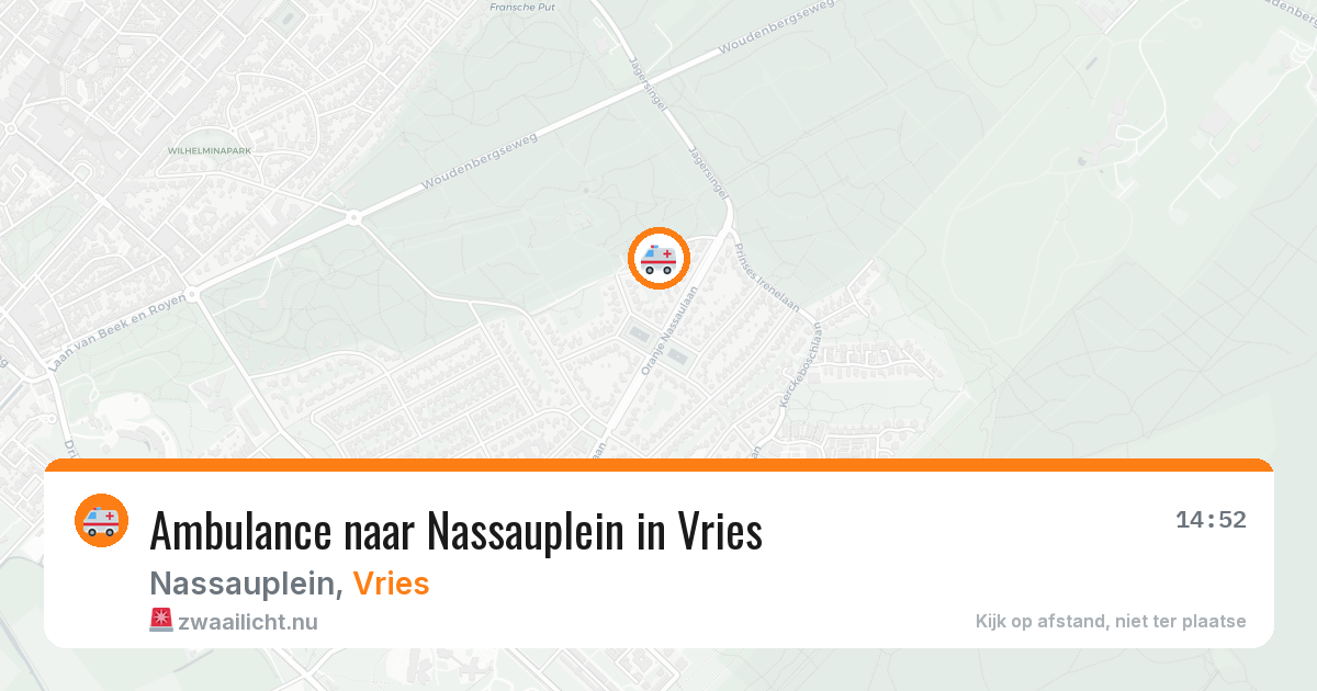 Ambulance naar Nassauplein in Vries — 26 mrt 2026