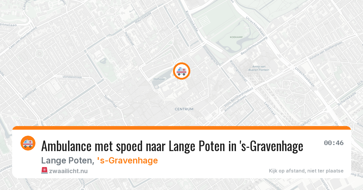 Ambulance met spoed naar Lange Poten in 's-Gravenhage — 8 mei 2026