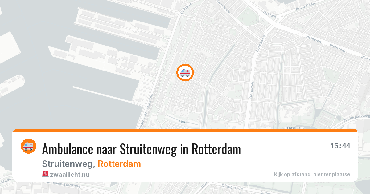 Ambulance naar Struitenweg in Rotterdam — 21 mei 2026