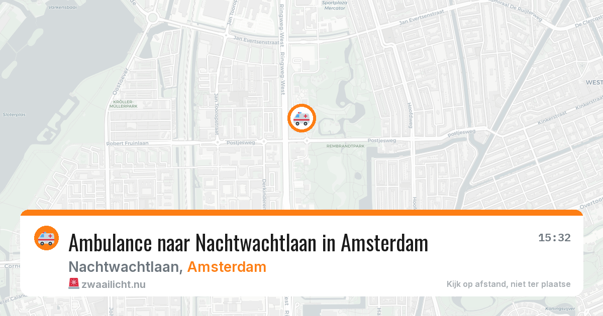 Ambulance naar Nachtwachtlaan in Amsterdam — 18 jul 2026