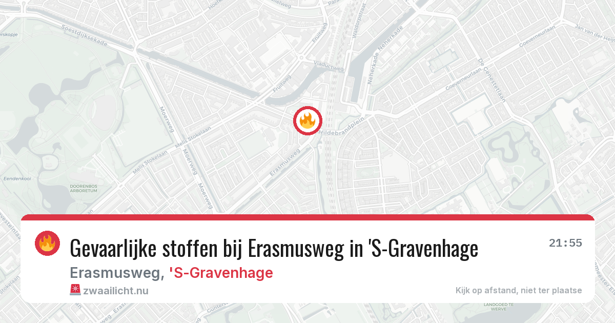 Gevaarlijke stoffen bij Erasmusweg in 'S-Gravenhage — 18 mrt 2026