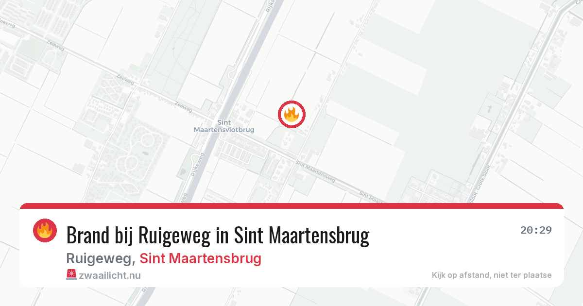 Brand bij Ruigeweg in Sint Maartensbrug — 19 mei 2026