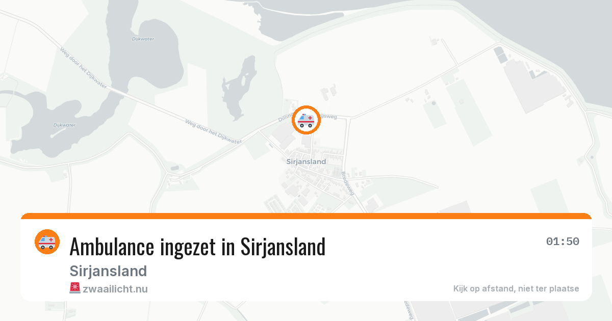 Ambulance ingezet in Sirjansland — 17 jul 2026