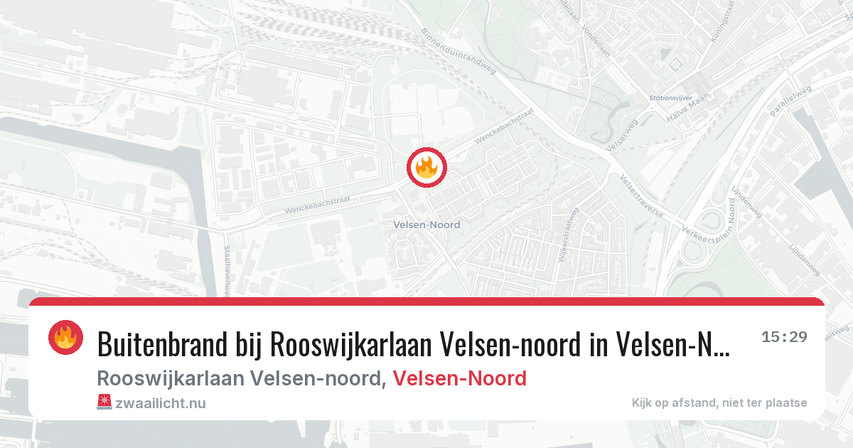 Buitenbrand bij Rooswijkarlaan Velsen-noord in Velsen-Noord — 12 jul 2026