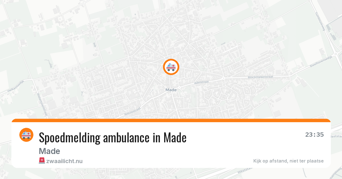 Spoedmelding ambulance in Made — 16 jul 2026