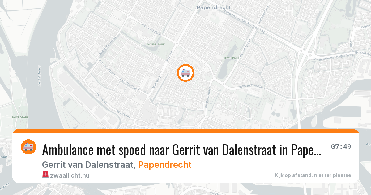 Ambulance met spoed naar Gerrit van Dalenstraat in Papendrecht — 2 mrt 2026