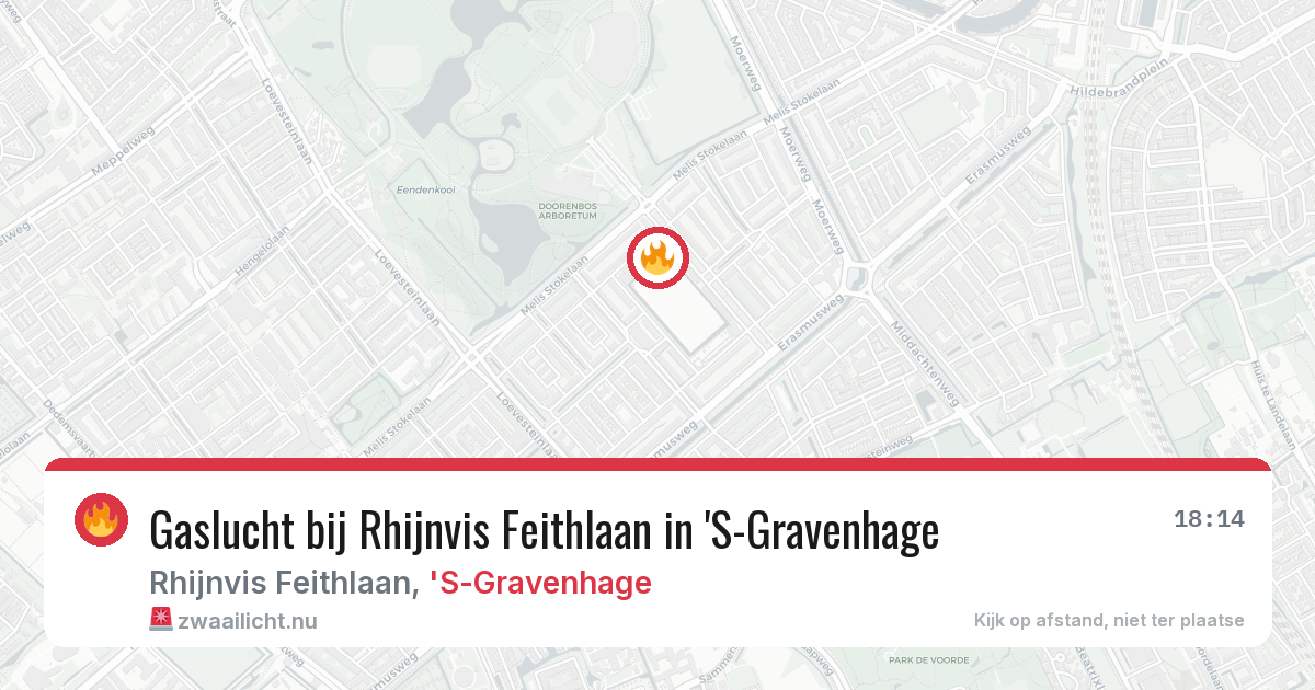 Gaslucht bij Rhijnvis Feithlaan in 'S-Gravenhage — 12 jul 2026