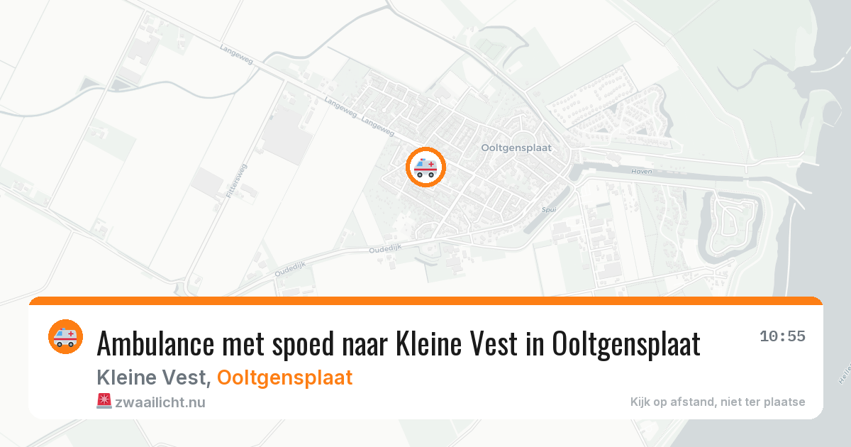 Ambulance met spoed naar Kleine Vest in Ooltgensplaat — 11 jul 2026