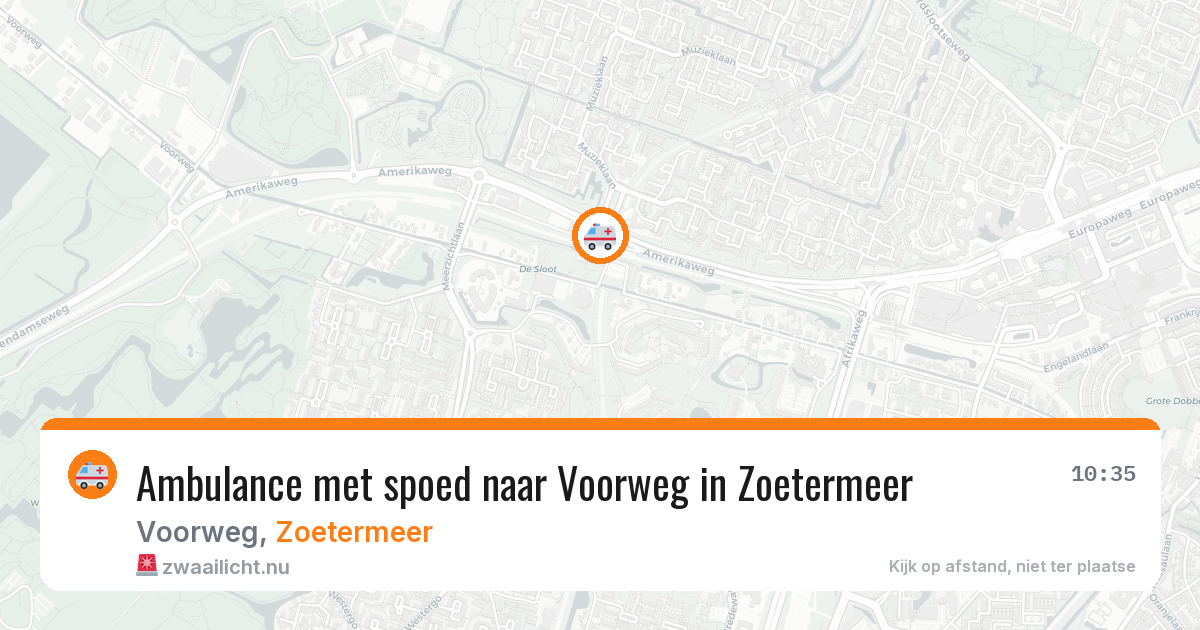 Ambulance met spoed naar Voorweg in Zoetermeer — 26 jul 2026