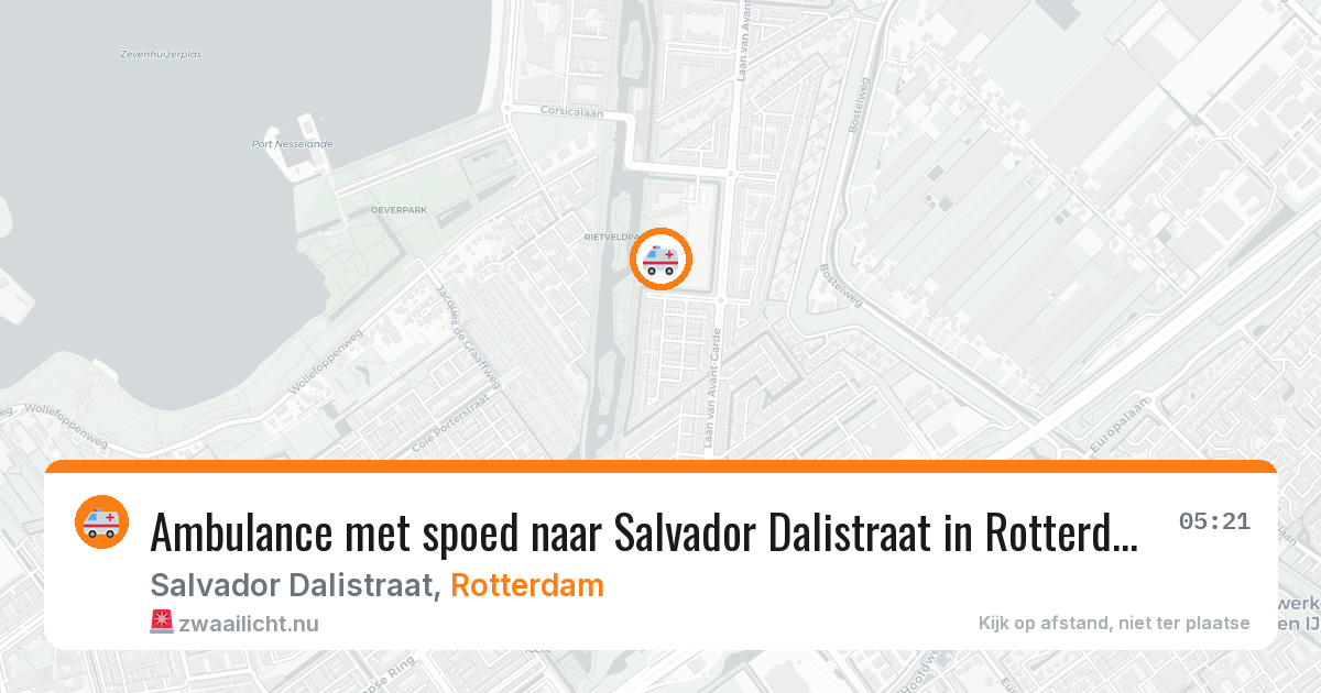 Ambulance met spoed naar Salvador Dalistraat in Rotterdam — 27 jul 2026