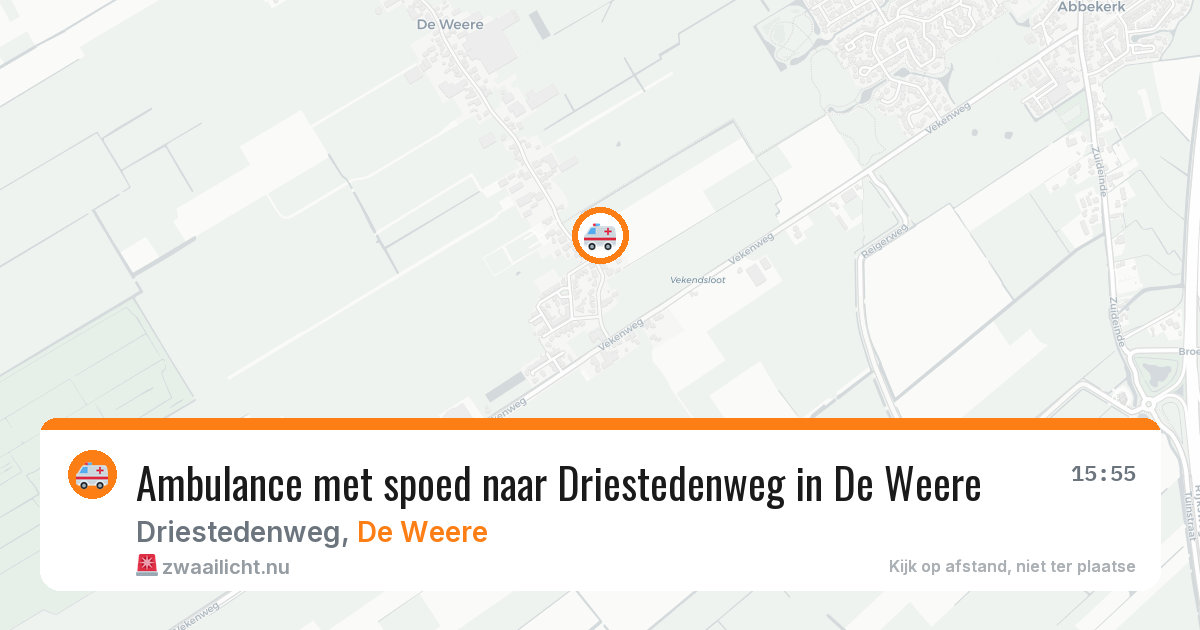 Ambulance met spoed naar Driestedenweg in De Weere — 16 mei 2026