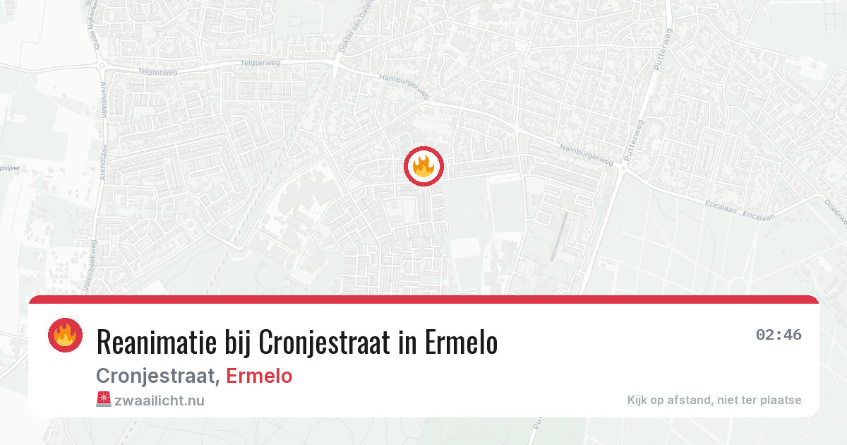 Reanimatie bij Cronjestraat in Ermelo — 25 mei 2026