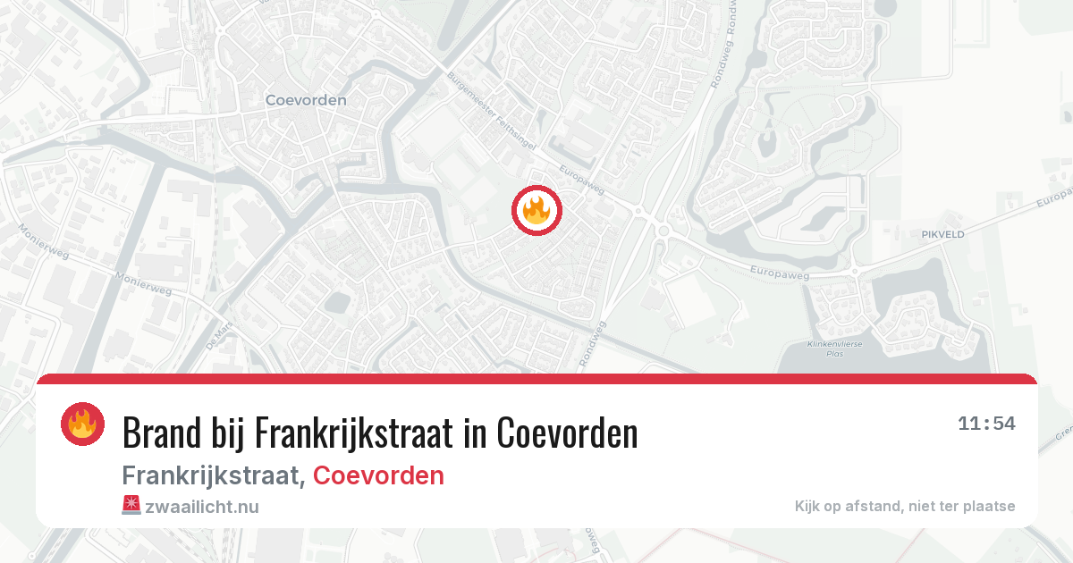 Brand bij Frankrijkstraat in Coevorden — 5 mei 2026