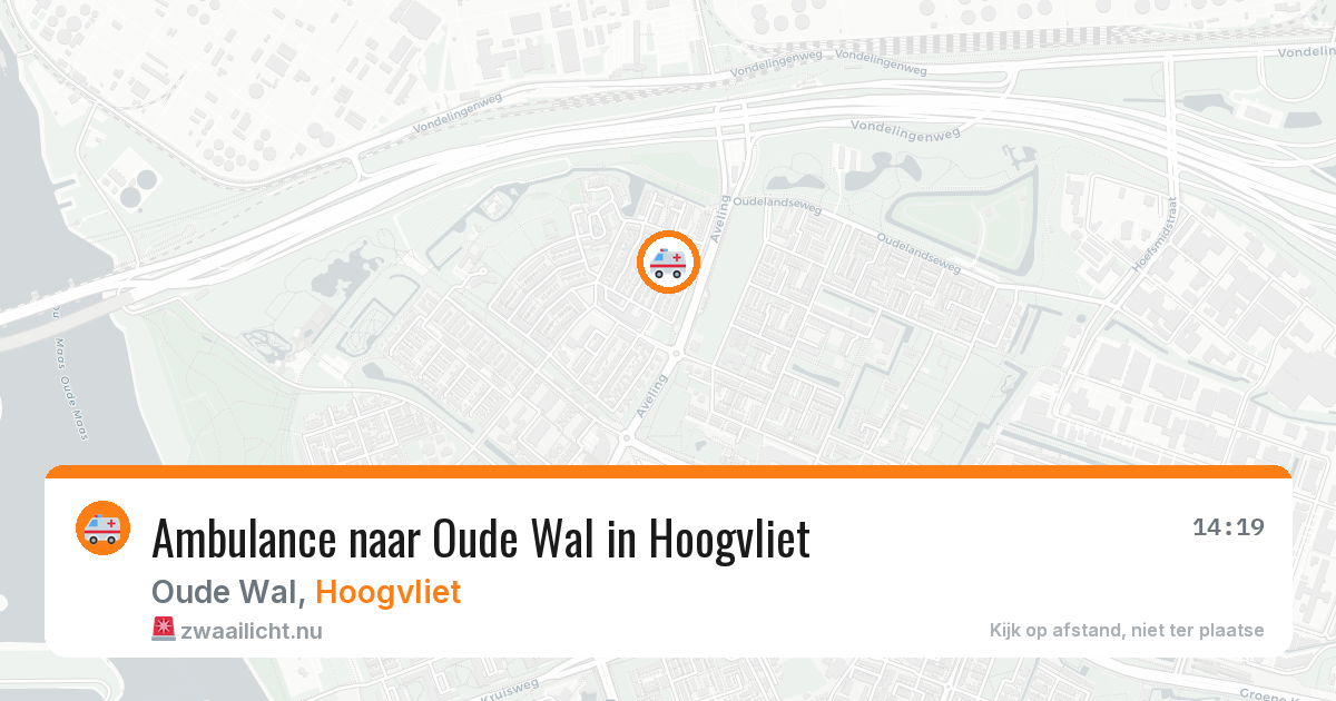 Ambulance naar Oude Wal in Hoogvliet — 22 jul 2026