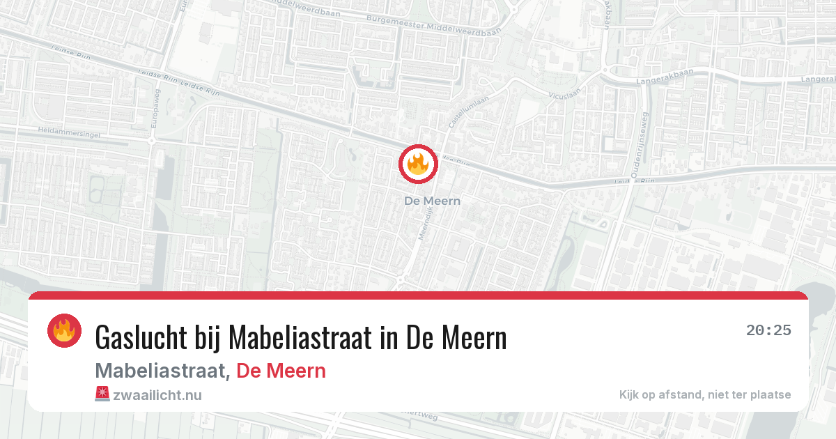 Gaslucht bij Mabeliastraat in De Meern — 16 jan 2026