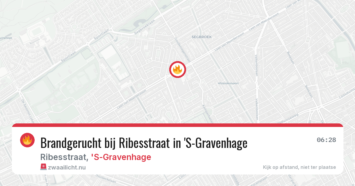 Brandgerucht bij Ribesstraat in 'S-Gravenhage — 22 apr 2026