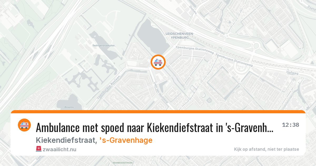 Ambulance met spoed naar Kiekendiefstraat in 's-Gravenhage — 25 mrt 2026